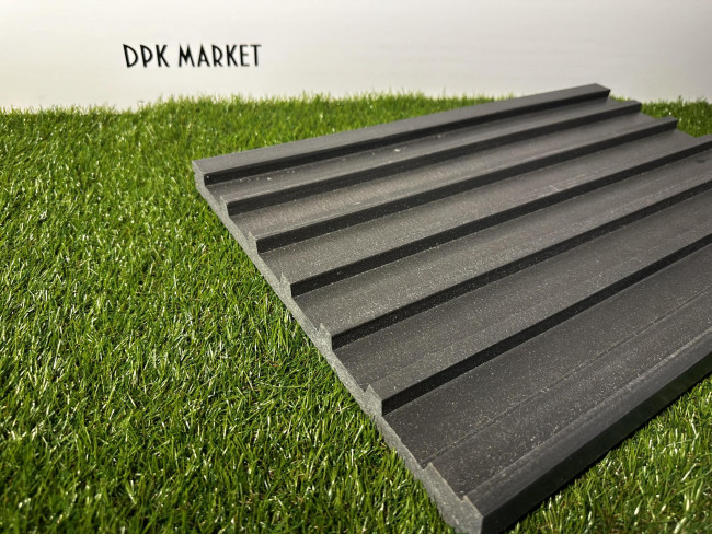 Ступень полнотелая 3D Step из дпк Серый