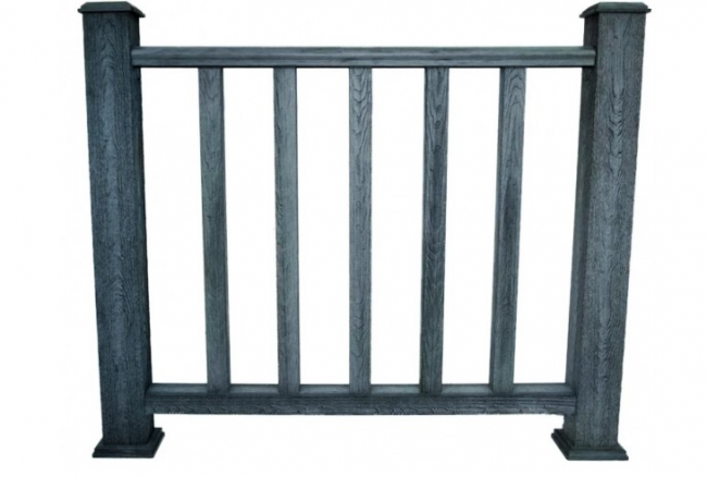 Перила верхнее дпк TimberTex серый 3D